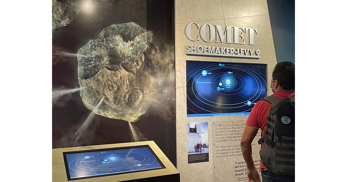 Comet Shoemaker display at the Discovery Center
