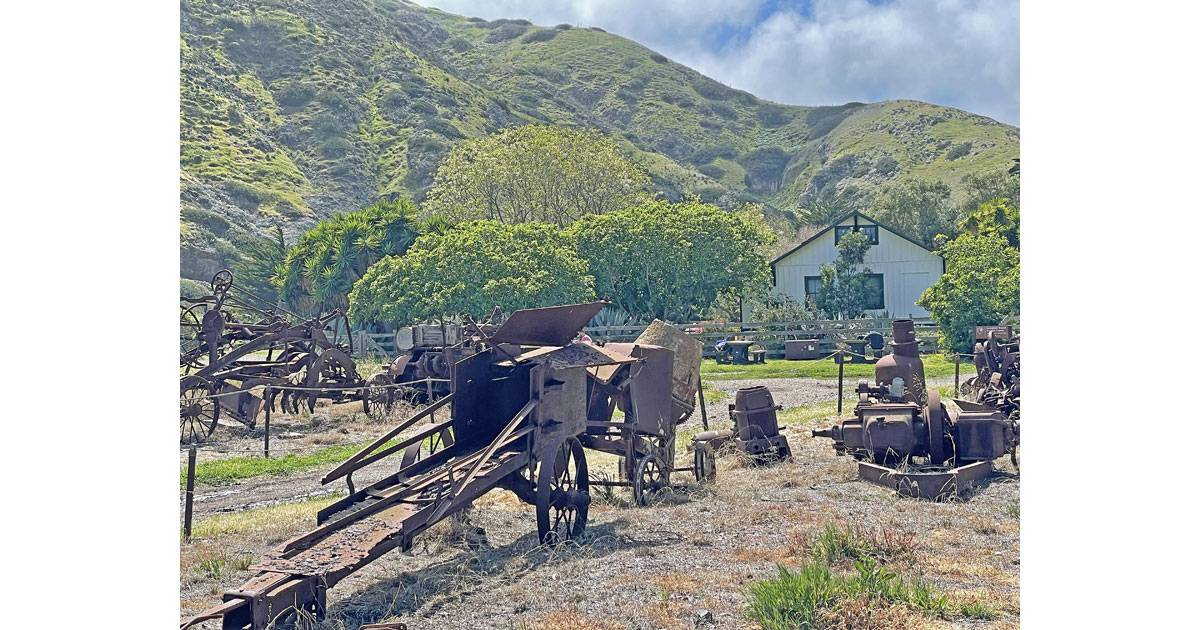 Historic farm implements at Scorpion Ranch