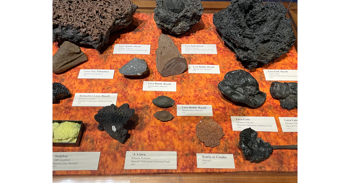 Lava collection in Lyman Museum