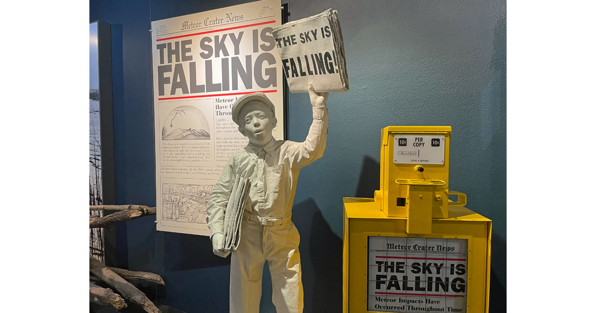 The Sky is Falling display at the Discovery Center
