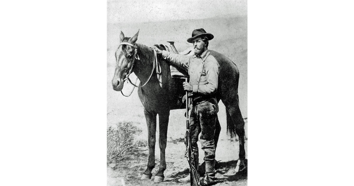 William Henry Jackson, as a member of the U. S. Geological Survey exploring the Teton country in 1872