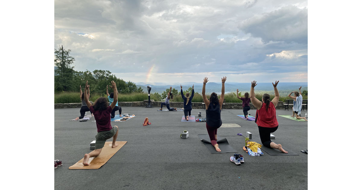 Yoga with a View - Courtesy Chimney Rock Management