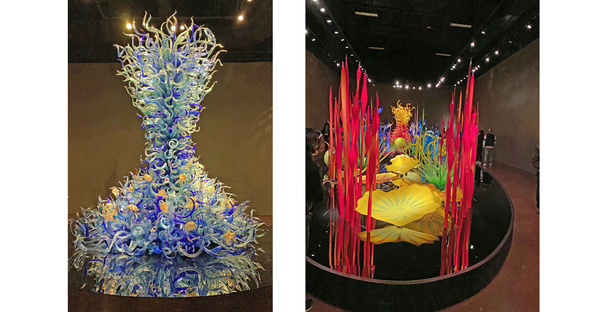 Olympic Chihuly Garden and Glass Sealife Room Sculptures