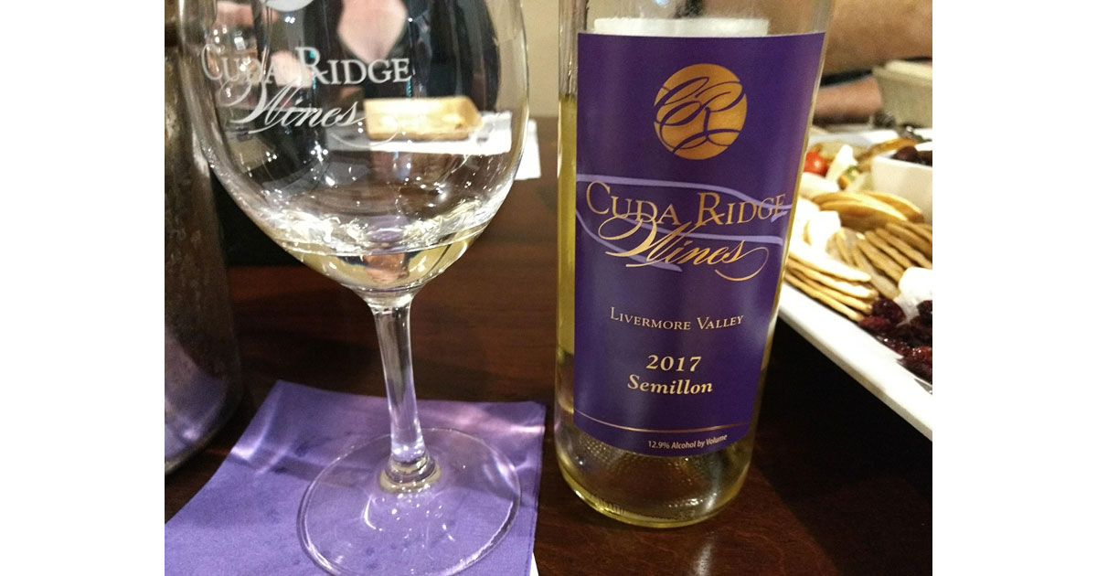 Cuda Ridge specializes in Bordeaux style wine, like this classic Semillon.