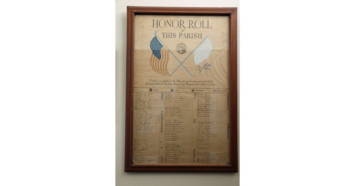 This Honor Roll Hangs in View at St Augustine